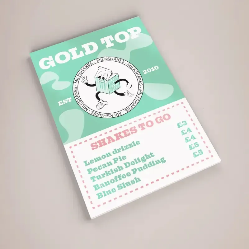Printed Menu Boards